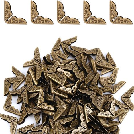 Eckenschoner aus Bronze für Bücher, 70er-Packung, ideal für Fotoalben, Notizbücher, Sammelalben und Menükartenhüllen.