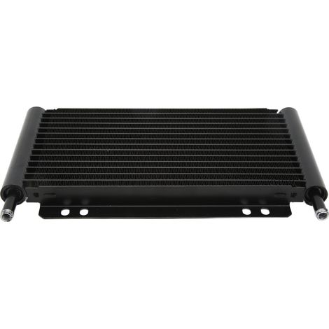 Radiateur d'huile en aluminium 15 rangées noir, faible perte de charge, refroidisseur d'huile de transmission pour camionnettes, fourgons et caravanes (1/5)