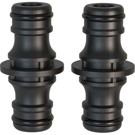 2 pièces Raccord, 1/2 pouce double fiche Pièce de raccordement pour une connexion sûre des tuyaux, connexion de deux tuyaux po (1/4)