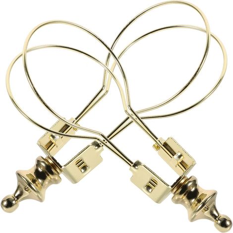 Clip D'ampoule Rond en Fer Or Résistant la Rouille, Facile à Utiliser, Lot de 2 pour Abat-jour, Maison Café (1/5)