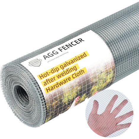 60,9cm x 15,2m Clôtures, 0,6mm Épaisseur 6,3 x 6,3mm Diamètre, Poulailler galvanisé, Clôtures pour élevage, filet de cage de volaille (1/5)
