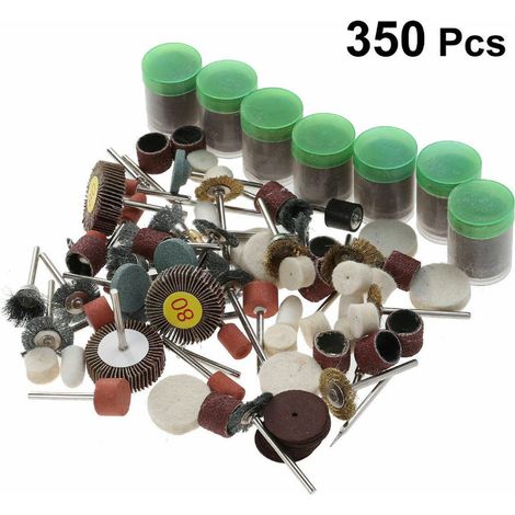 Kit di accessori per utensili rotanti da 350 pezzi, set per smerigliatrice a tazza, accessori per smerigliatrice elettrica (1/3)