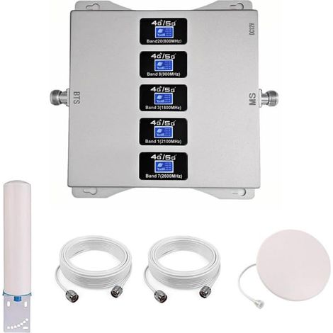 Amplificateur Reseau Mobile Amplificateur GSM 5 Bandes Améliorez Votre 2G/3G/4G/partie 5G (1/5)