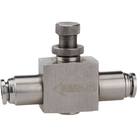 Raccord de tuyau d'air pneumatique en acier inoxydable 304 (SA-6MM) - Raccord rapide en métal de haute qualité pour haute pression et haute température (1/5)