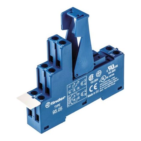 Finder – Support relais 250V c.a. – Courant 10A – Fixation par vis – Compatible relais série 40 – Montage DIN – Classe IP20 (1/4)