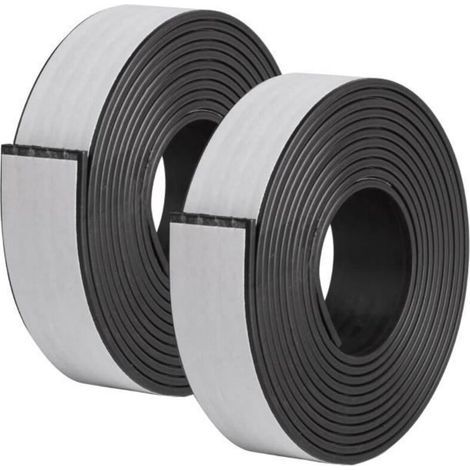 2 Ruban Magnétique Autocollant Ultra Puissant, 20mmx2m Bande Magnétique Adhésive, Ruban Aimanté avec Colle Forte pour Moustiquaires (1/4)