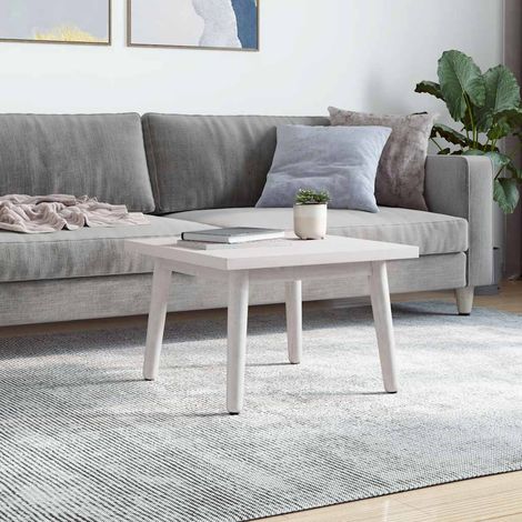 Maison Exclusive - Piano Tavolo Bianco 60x60x2,5cm Legno Massello di Pino Quadrato