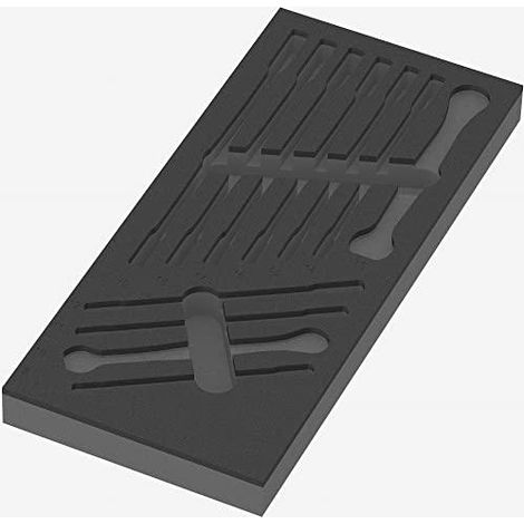 Wera WKŁADKA PIANKOWA 6000 Joker inserto in schiuma nero grigio
