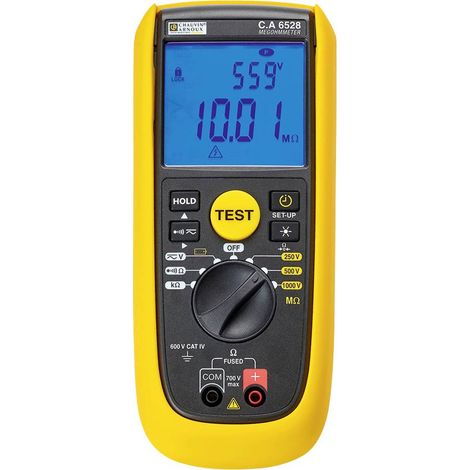 Chauvin Arnoux – Testeur d'isolement et de continuité 250V 1000V – LCD rétro-éclairé – Courant de test 200mA – CAT III 600V – Pour professionnels