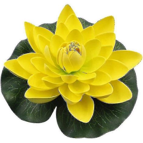 Fleur de lotus artificielle flottant dans l'eau-Yellow
