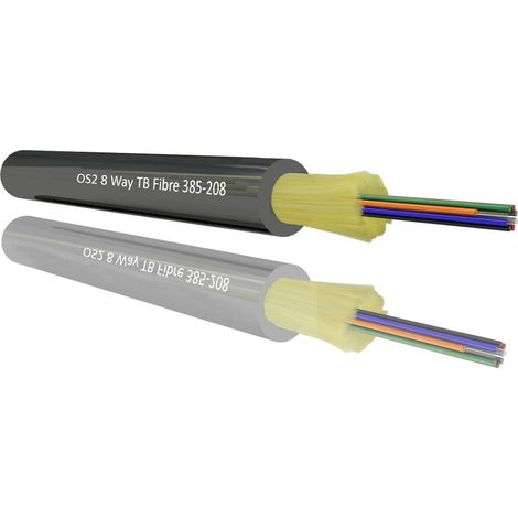 Câble fibre optique RS PRO 100m Sans terminaison, 8 fibres, LSZH