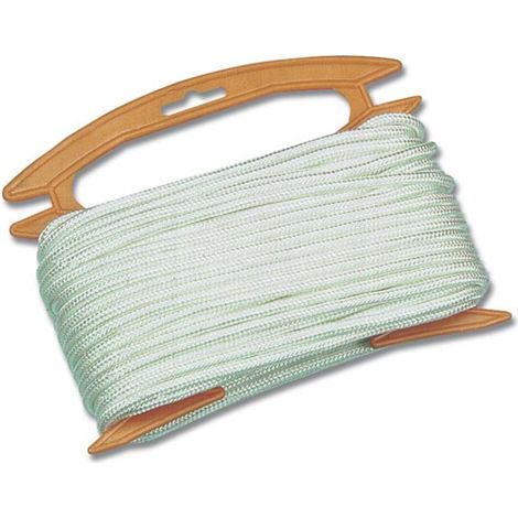Treccia in poliestere colore bianco diametro 2,5 mm 50 metri nautica