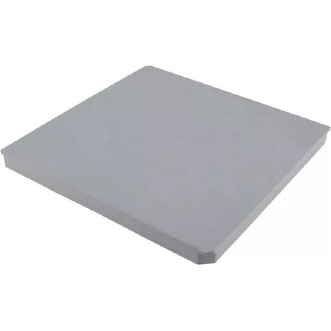 Couvercle 25 x 25 cm pour regard d'eaux pluviales – Polypropylène gris clair – À clipser pour installation facile – Compatible diamètre 100 mm (1/3)