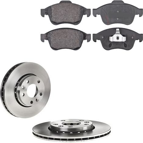 KIT FRENI ANTERIORI compatibile con RENAULT III 2 VOLUMI/CODA SPIOVENTE (BZ0/1,B3) - DISCHI + PASTIGLIE OEM: P 68 050 / 17976 /SOSTITUZIONE DIRETTA/BASSA POLVERE/SILENZIOSO