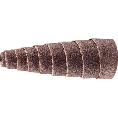 PFERD TOOLS POLIROLL PRK konische Schleifrollen Ø 15x35 mm Bohrung Ø 3 mm Korund A150 50 Stk (1/4)