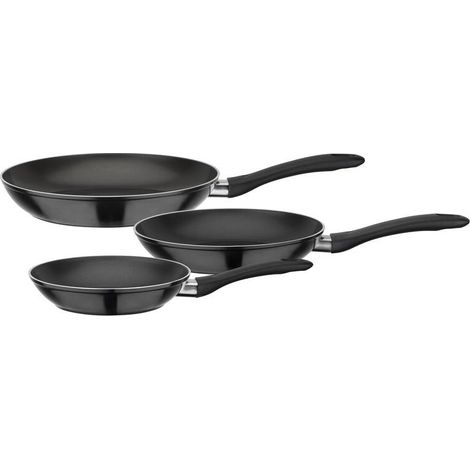 Topfset - GSW - NOVA NOIR - 3 Teile - 20/24/28 cm - Schmiedaluminium - VITAFLON-Beschichtung - Induktion (1/3)