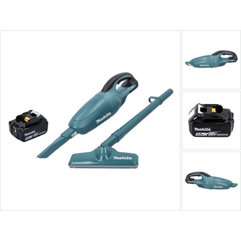 Makita DCL 180 T1 Akku Staubsauger 18 V Grün + 1x Akku 5,0 Ah - ohne Ladegerät