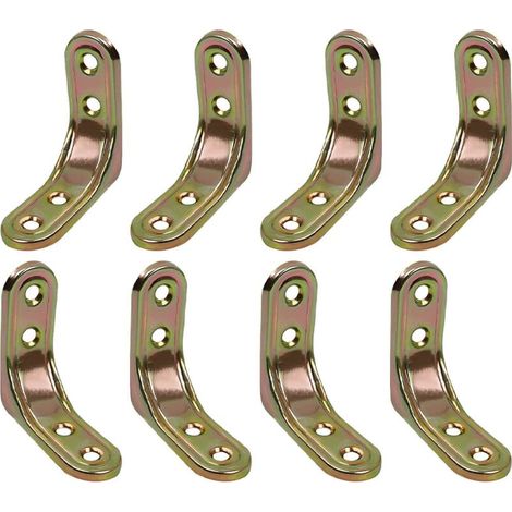 EASYCOMFORT Equerre Etagere Murale,8 Pièces 5cm × 5cm Equerre Metal Etagere, Forte Capacité Portante, Pour Fixer Et Renforcer Tables, Chaises, Meubles, (1/5)