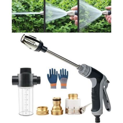 Aquoxis Nettoyeur Haute Pression Portable Aquoxis 2026 Pistolet Puissant 15x, Buses Multi-Angles, Réglable et Universelle pour gouttière, terrasse, Voiture, Animal de Compagnie, Nettoyage des vitres (1/5)