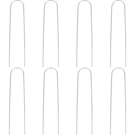Piquets de sol en forme de U, 6 pièces, agrafes métalliques de 25 cm pour aménagement paysager (1/5)