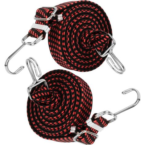 2 Pcs Sangles Tension, Pour La Fixation Avec Des Sangles Tension Pendant Le Transport, (Longueur 1m, Élastique) Avec Doubles Crochets Aux Deux Extrémités, Tendeur Bagages Universel Pour Vélos,