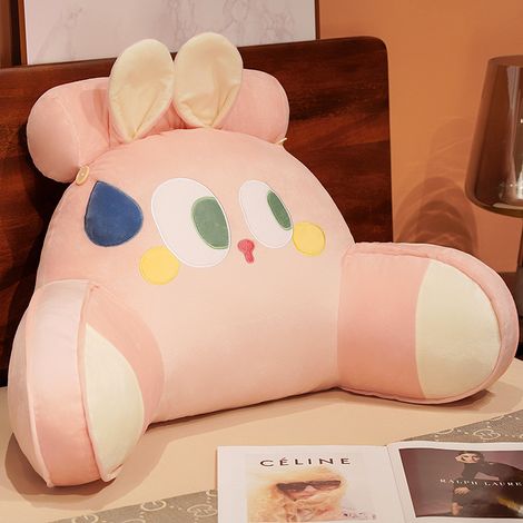 paquete: almohada para el respaldo de la cama, almohada lumbar suave, con funda de almohada lavable, con reposabrazos, adecuada para sentarse, relajarse, mirar televisión, jugar o conducir en la cama 