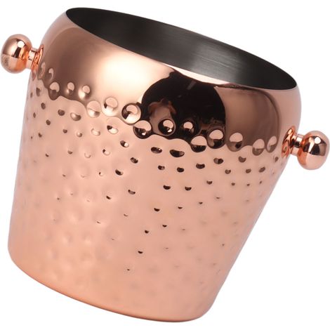 Seau à glaçons en acier inoxydable, mini récipient isotherme pour bar, vin, champagne, 1L, doré rose (1/5)