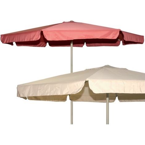 Ombrellone p/centrale tondo alluminio 350cm con bo rdo color salmone (1/2)