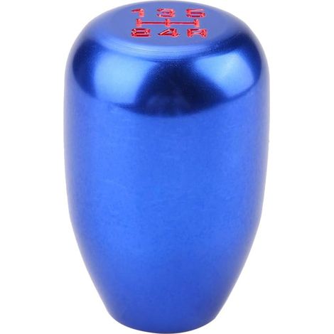 Pomello del cambio a 5 velocità per auto, pomello del cambio manuale Leva del cambio con testa del bastone con 3 adattatori 8/10/12 mm (Blu) (1/5)