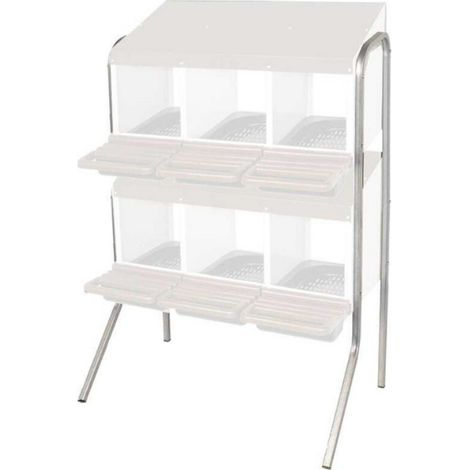 Pieds en métal galvanisé pour pondoirs – Stabilité optimale – 2 étages – Fixation par 8 points – Compatibles avec pondoirs Gaun