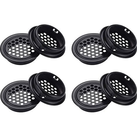 Lot de 10 grilles d'aération rondes pour placard, trous de ventilation de 35 mm. (1/5)