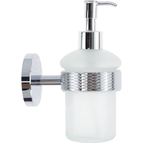 Cleafe - Dispenser Porta Sapone Per Sapone Liquido In Acciaio Vetro Accessorio Arredo Bagno 87918 -