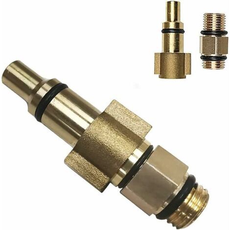 Adaptateur fileté mâle 1/4' et connecteur femelle – Laiton résistant 3000 psi – Connexion rapide pour nettoyeur haute pression (1/5)