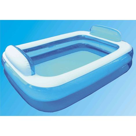 Piscina Gonfiabile da Giardino Rettangolare Con Cuscini 266 x 175 x 50 cm