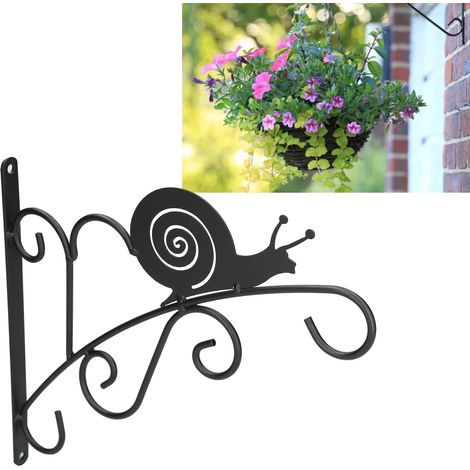 Panier à fleurs mural en fer forgé de style européen, panier suspendu décoratif, support à fleurs, accessoire pour plantes de salon ou de balcon (1/5)