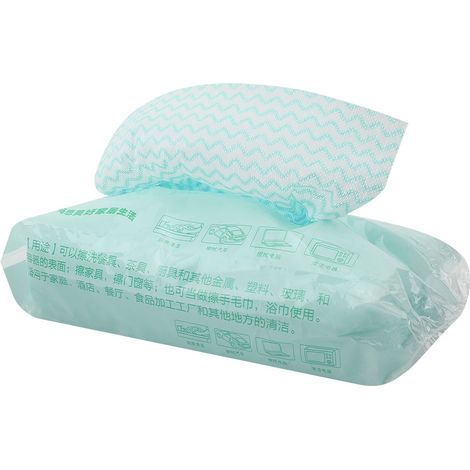 80 Lingettes Jetables Anti-Adhésives en Non-Tissé pour Cuisine, Chiffon à Vaisselle, Torchon Mains Vert (Paquet de 80) (1/5)