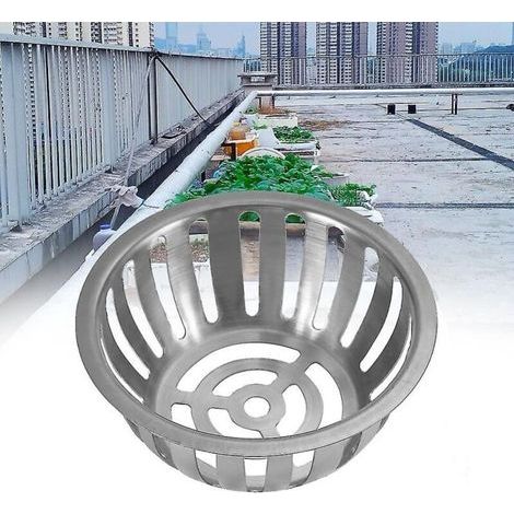 Grille de drainage ronde en acier inoxydable anti-bouchon pour toiture, balcon et jardin – 120 mm (1/3)