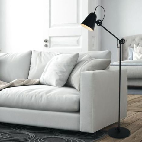 Stehleuchte Standleuchte Beistellleuchte Wohnzimmer Höhe flexibel Metall 160cm (1/5)