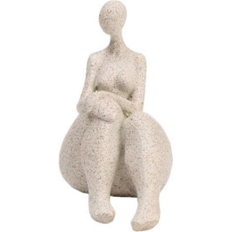 Abstrakte Harzstatue einer molligen Frau, Tischdekoration, Sitzgelegenheit
