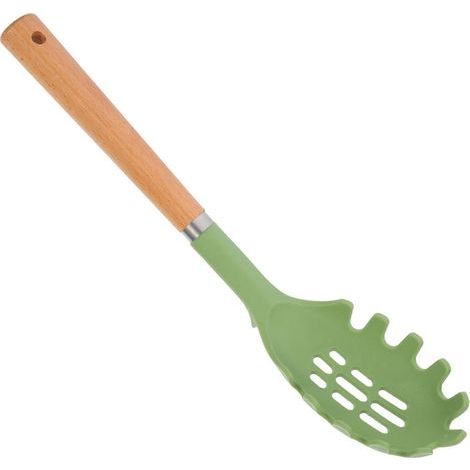 Fourchette à pâtes, cuillère à pâtes, cuillère à spaghetti, outil en silicone-35.00X7.00X2.50CM-Green (1/4)