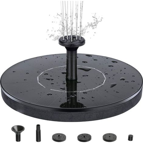 18cm Fontaine Solaire, Pompe à Eau Solaire Aucun Plantes Batterie ou Electricité pour Bassin / Piscine / Décoration de Jardin (1/5)