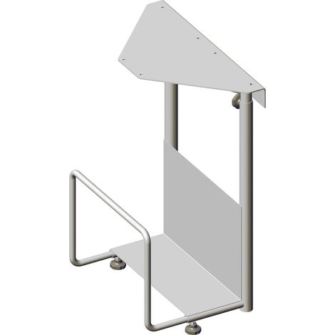 CPU-Halter V60 340 x 515 x 155 mm, Stahl weißaluminium RAL 9006 matt