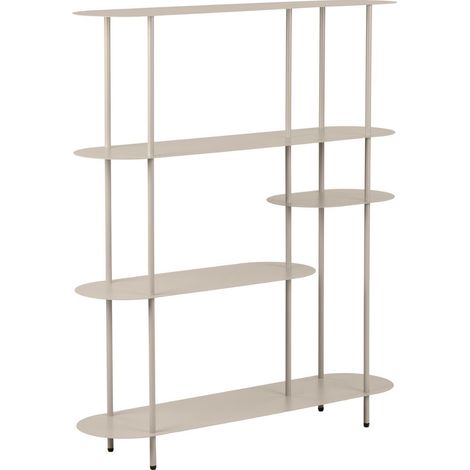 Etagère 5 plateaux arrondis et asymétrique en métal laqué sable - ELYAG (1/5)