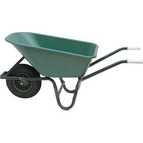 Carriola con vasca 'Ranch' in PVC da 100 litri con ruota pneumatica 400x100 e cuscinetti a rullo (1/2)