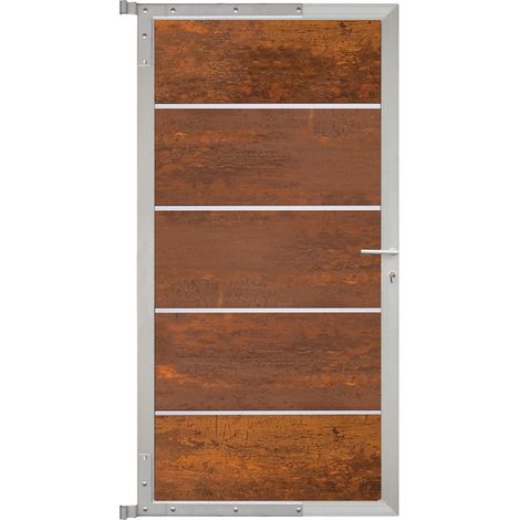 FARÖ-Tor-Komplettset 90 x 175 cm, Deko-Rost/silber