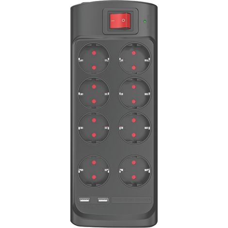 Parafoudre parasurtenseur MONSTER 8 prises AC et 2 USB-A (1/5)
