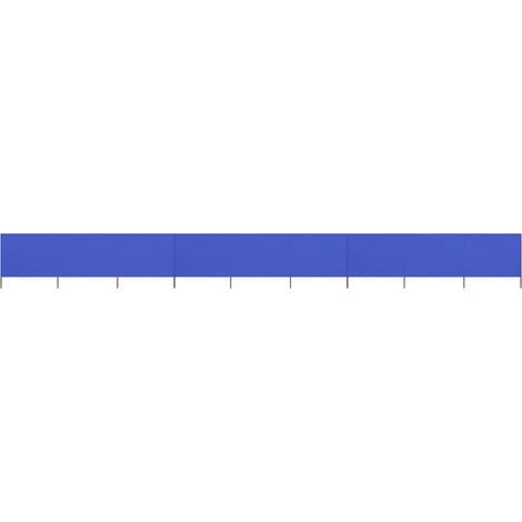 Schermo divisorio in tessuto a 9 pannelli 1200 x 120 cm azzurro 020008856