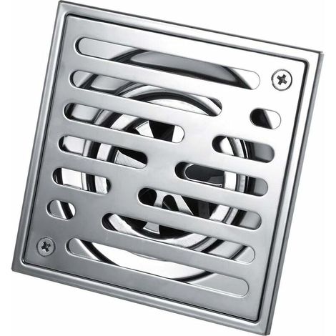 royaluxe - Caniveau de douche carré Siphon de sol carré en acier inoxydable Siphon de sol anti-odeurs Grand calibre 110 110/150 150 mm (taille : 110 110 mm)