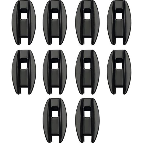 Lot de 10 isolateurs électroniques de clôture d'angle - Résistants aux intempéries - Imperméables - Isolateur de clôture électrique - Protection UV pour fil de clôture électrique (noir) (1/3)
