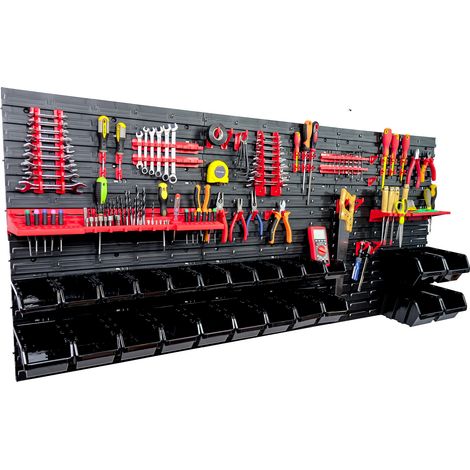 Tablero de herramientas para taller de 172x78 cm + 24 bandejas (1/5)
